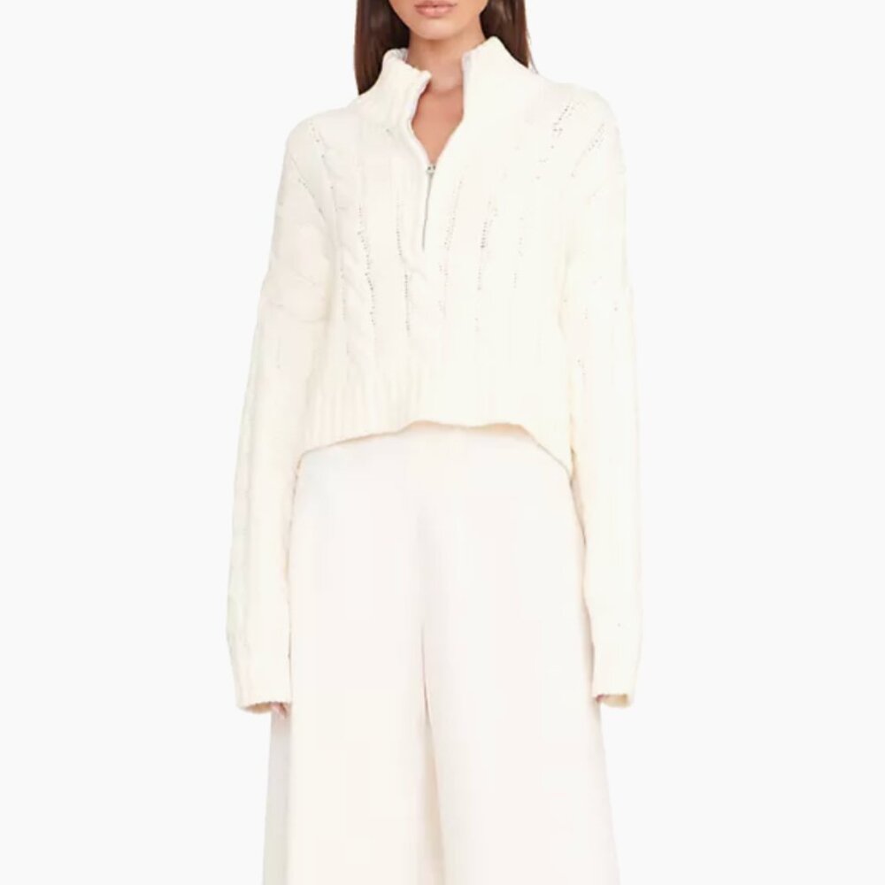 Staud Cropped Quarter Zip